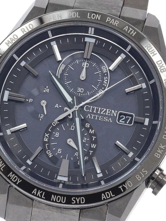 CITIZEN Attesa AT8287-62E/H800-A1CN20C HAKUTO-R Solar Powered Radio Men\'s_950523 main image 5